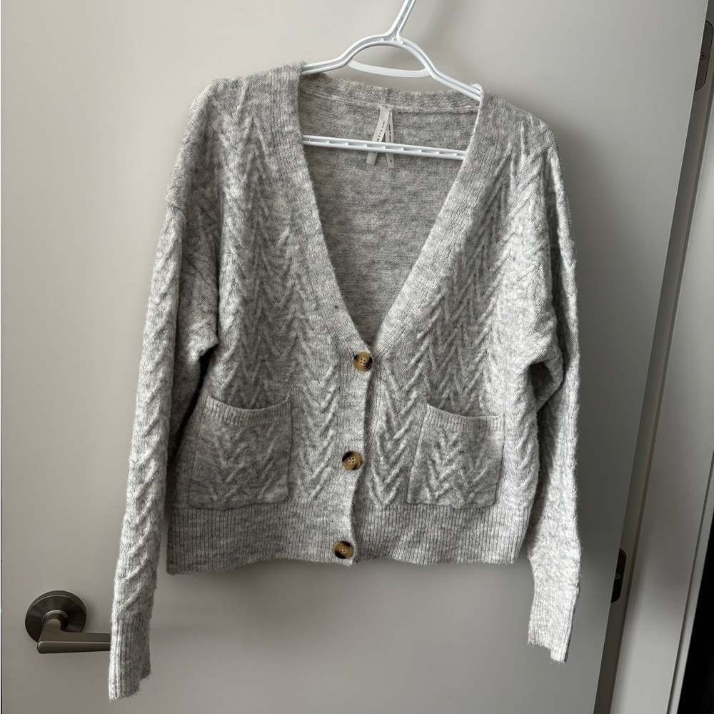 Cropped button up cardigan